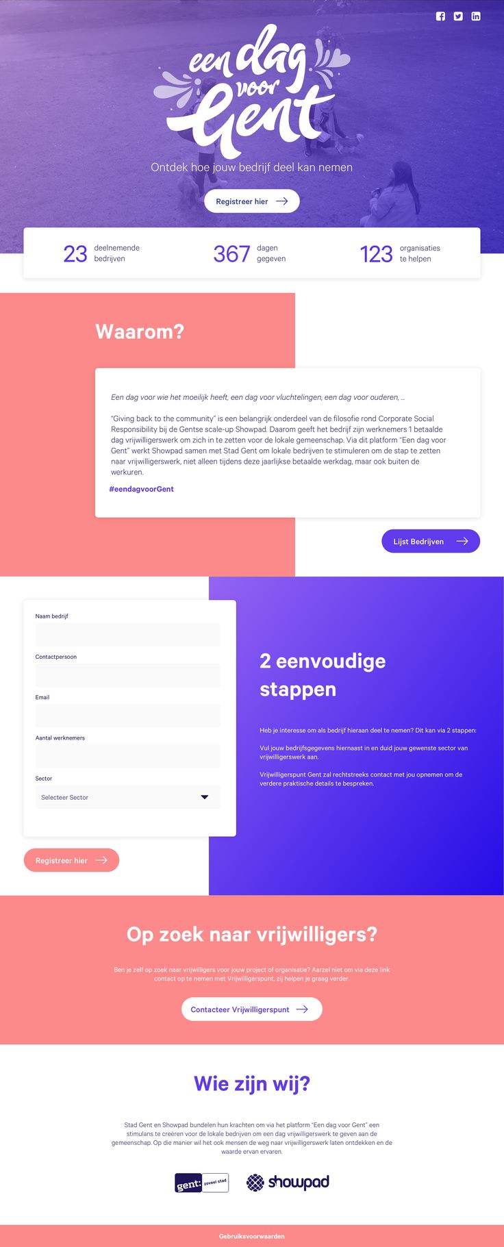 Een Dag Voor Gent website screenshot